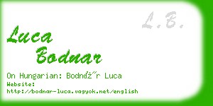 luca bodnar business card